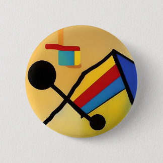 Badge Rond 5 Cm Les formes se connectant avec les couleurs