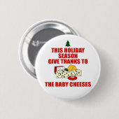 Badge Rond 5 Cm Les fromages de bébé (Devant & derrière)