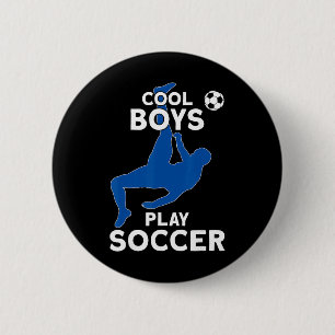 Badge Rond 5 Cm Les garçons cool jouent au football
