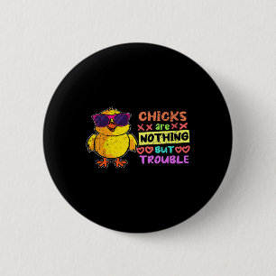 Badge Rond 5 Cm Les Garçons De Pâques Les Poussins Ne Sont Rien D'