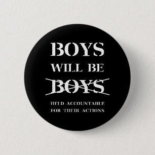 Badge Rond 5 Cm Les garçons seront bouton de garçons (la
