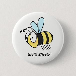 Badge Rond 5 Cm Les genoux de l'abeille ! Insigne de bouton