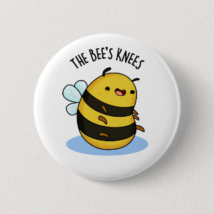 Badge Rond 5 Cm Les genoux des abeilles drôle Bumble Bee Pun
