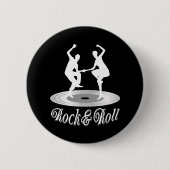 Badge Rond 5 Cm Les gens dansent Rock and roll (Devant)
