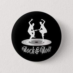 Badge Rond 5 Cm Les gens dansent Rock and roll