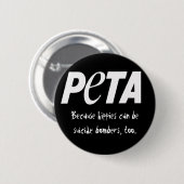 Badge Rond 5 Cm Les gens mangeant les animaux savoureux (Devant & derrière)