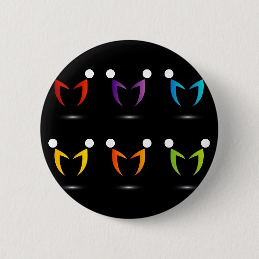 Badge Rond 5 Cm Les gens montrant ensemble l'unité (Devant)