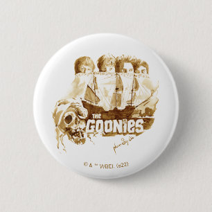 Badge Rond 5 Cm Les Goonies Pirate Ship Aquarelle Graphique