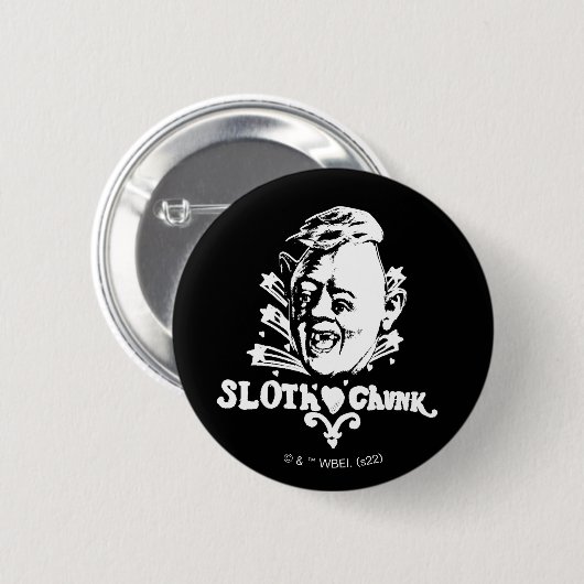 Badge Rond 5 Cm Les Goonies "Sloth ♥ Chunk" (Devant & derrière)