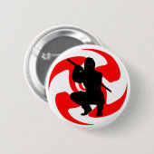 BADGE ROND 5 CM LES GRÈVES DE NINJA (Devant & derrière)