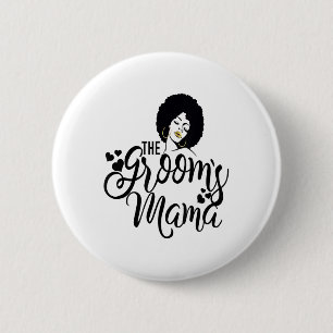 Badge Rond 5 Cm Les Grooms Mama Chemise Noire Mariée Mariage Maman
