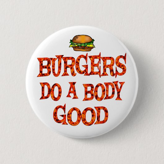Badge Rond 5 Cm Les hamburgers les font du bien (Devant)