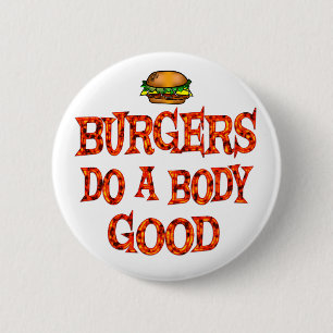 Badge Rond 5 Cm Les hamburgers les font du bien