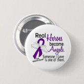 Badge Rond 5 Cm Les héros deviennent maladie d'Alzheimer d'anges (Devant & derrière)