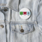 Badge Rond 5 Cm Les hippopotames de paix (En situation)