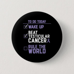 Badge Rond 5 Cm Les hommes battent le cancer testiculaire domine l
