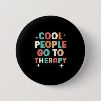 Badge Rond 5 Cm Les hommes cool vont en thérapie sensibilisation m