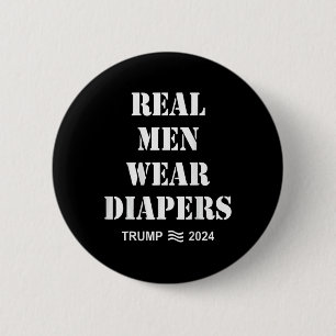 Badge Rond 5 Cm Les hommes portent des diaphères Trump 2024 Les ho