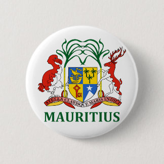 Badge Rond 5 Cm les îles Maurice - emblème/drapeau/manteau des