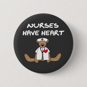 Badge Rond 5 Cm Les infirmières d'ours ont des T-shirts et des cad