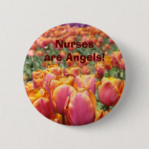 Badge Rond 5 Cm Les infirmières sont des anges ! infirmière de