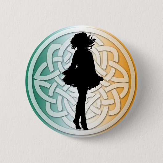 Badge Rond 5 Cm Les Irlandais dansent le bouton celtique de (Devant)