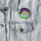 Badge Rond 5 Cm Les Jardins suspendus de Babylone (En situation)