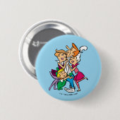 Badge Rond 5 Cm Les Jetsons | La famille (Devant & derrière)