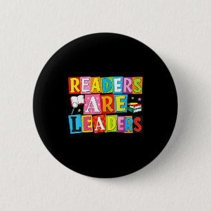 Badge Rond 5 Cm Les lecteurs sont des leaders drôle lecture amateu