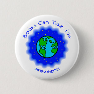 Badge Rond 5 Cm Les livres peuvent vous prendre des boutons, 2
