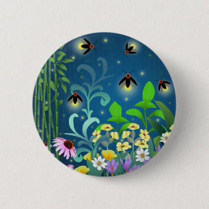 Badge Rond 5 Cm Les lucioles