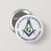Badge Rond 5 Cm Les maçons donnent et prennent (Devant & derrière)