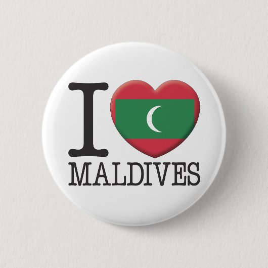 Badge Rond 5 Cm Les Maldives (Devant)