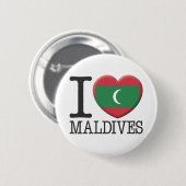 Badge Rond 5 Cm Les Maldives (Devant & derrière)