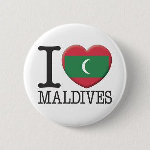 Badge Rond 5 Cm Les Maldives