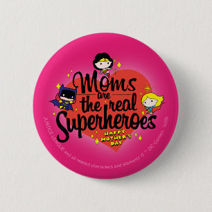 Badge Rond 5 Cm Les mamans sont les vrais super-héros