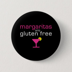 Badge Rond 5 Cm Les margaritas sont gluten libre