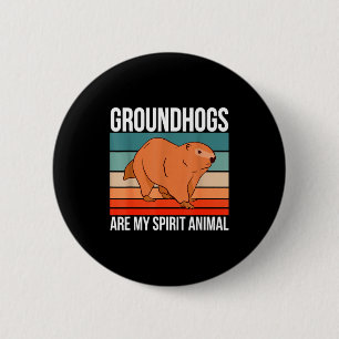 Badge Rond 5 Cm Les marmottes sont mon animal spirituel Marmotte M
