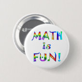 Badge Rond 5 Cm Les maths sont amusement (Devant & derrière)