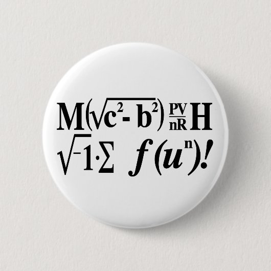 Badge Rond 5 Cm Les maths sont amusement ! (Devant)