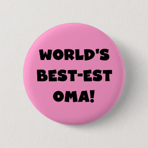 Badge Rond 5 Cm Les meilleurs cadeaux Oma Noir ou Blanc du monde