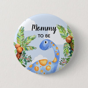 Badge Rond 5 Cm Les mignons dinosaures de la jungle deviennent Bab