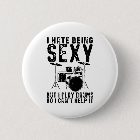 Badge Rond 5 Cm Les paroles du batteur | Drummer Drums Cadeau (Devant)