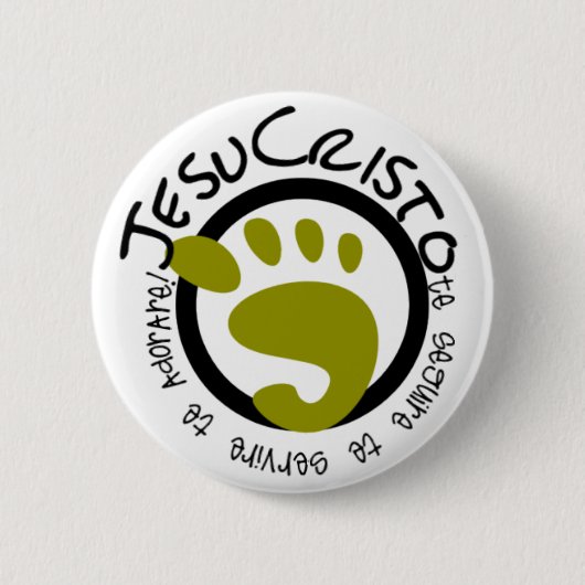Badge Rond 5 Cm Les pas Jesus (Devant)