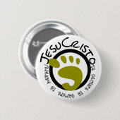 Badge Rond 5 Cm Les pas Jesus (Devant & derrière)