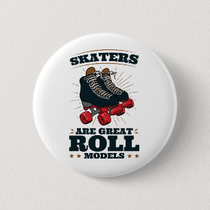 Badge Rond 5 Cm Les Patineurs Sont De Grands Modèles De Rouleau Pa
