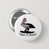 Badge Rond 5 Cm Les Pélicans Prennent Position (Devant & derrière)