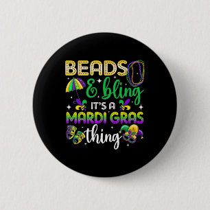 Badge Rond 5 Cm Les perles et la lessive C'est un Carnaval Mardi G