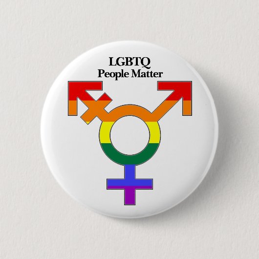 Badge Rond 5 Cm Les personnes LGBTQ comptent (Devant)