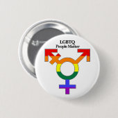 Badge Rond 5 Cm Les personnes LGBTQ comptent (Devant & derrière)